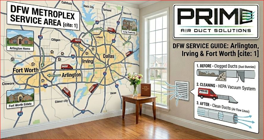 Air Duct Cleaning in Arlington, Irving & Fort Worth
